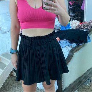 pleated zara skort